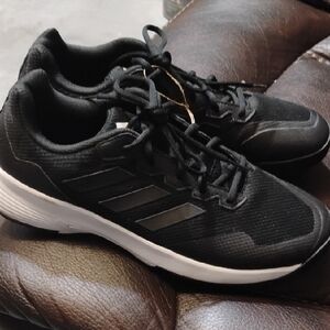 Adidas Men's Black and White Sneakers